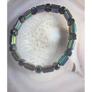 Aura Hematite Stretch Bracelet